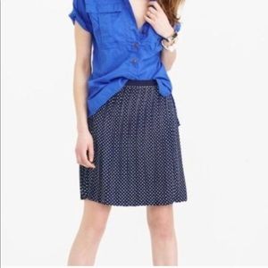 J. Crew navy mini dot tennis skirt size 6